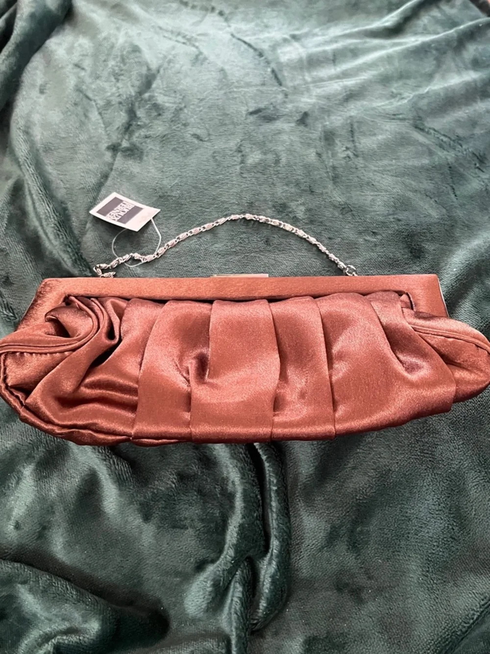 Bijoux Terner Satin Ruched Clutch - Copper Brown - Picture 2 of 3